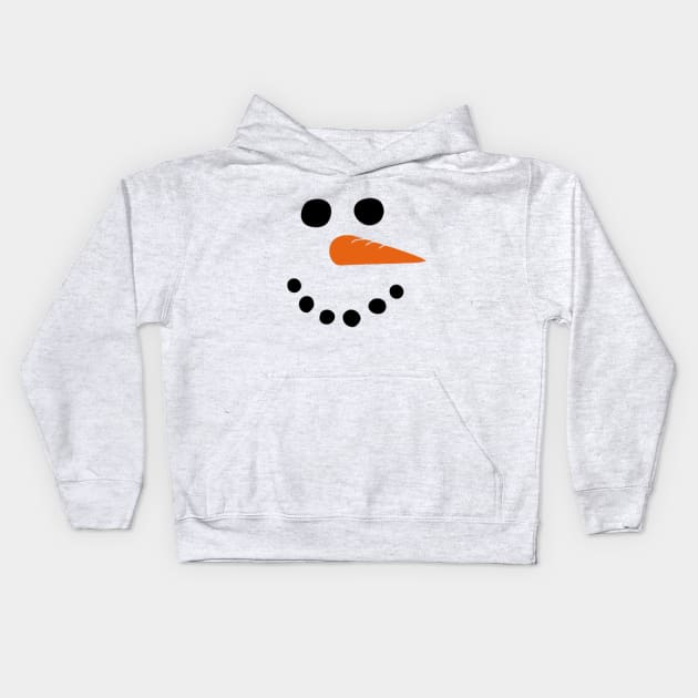 snowman face Kids Hoodie by Abir's Store